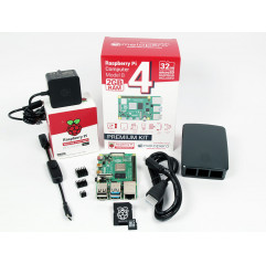 Raspberry Pi 4 Ordinateurs 2GB Ram KIT OFFICIEL PREMIUM avec MicroSD 32GB (Noir) Cartes Raspberry Pi 19220005 Raspberry Pi