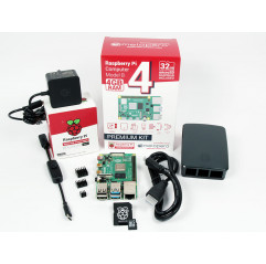 Raspberry Pi 4 Ordinateur 4GB Ram OFFICIAL PREMIUM KIT avec MicroSD 32GB (Black) Cartes Raspberry Pi 19220009 Raspberry Pi