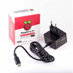 Raspberry Pi 4 Official Power Supply (5.1V ? 3A) Black with EU Plug HAT and accessories 19220014 Raspberry Pi