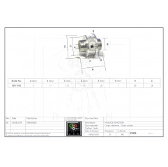 Polea SINCRÓNICA S2M Ø 5 mm 28 dientes H6 Poleas dentadas GT2 05011002 DHM