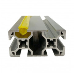 Flexible yellow hollow cover for profile series 6 module 30 - per meter Series 6 (slot 8) 14080204 DHM