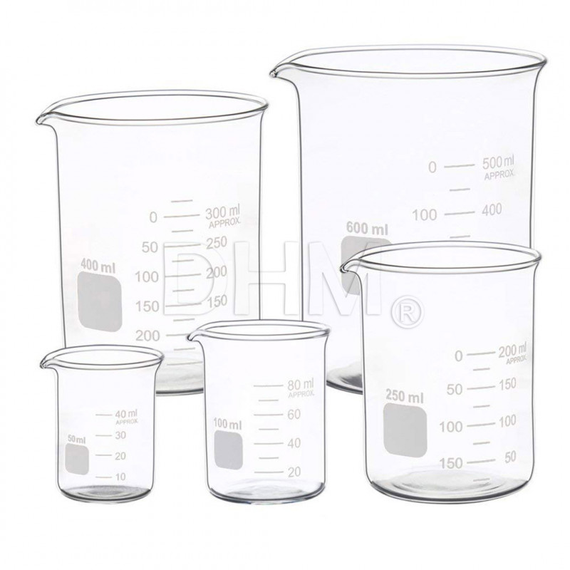 Vaso de vidrio de borosilicato bajo - capacidad de 400 ml Pulizia e accessori DLP/SLA 13110329 DHM