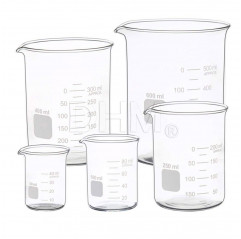 Vaso de vidrio de borosilicato bajo - capacidad de 600 ml Pulizia e accessori DLP/SLA 13110330 DHM