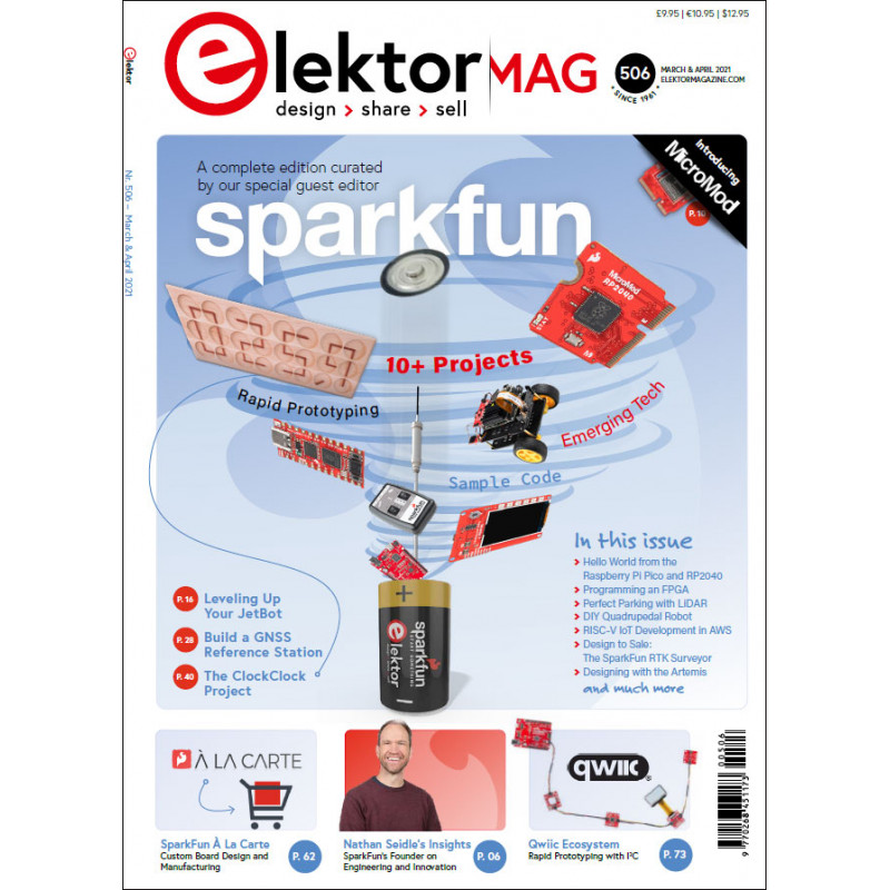 Elektor Magazin - März/April 2021 (Englisch) SparkFun 19020730 SparkFun