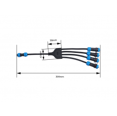 Splitter/Hub industriel IP68 Modbus RS485 1 à 4 (à utiliser avec le Sensor Hub SenseCAP) Wireless & IoT 19011203 SeeedStudio