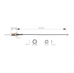 Cable de antena SMA a I-PEX - 120mm Wireless & IoT 19011212 SeeedStudio