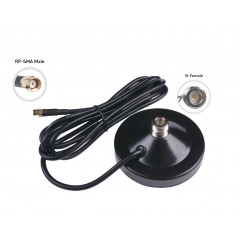 Antenna Magnetic Base N Female to RP-SMA Male - CFD200-Black-2m Wireless & IoT 19011209 SeeedStudio