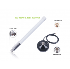 LoRa Fiberglass Antenna Kit 902-928MHz-3dBi with Antenna Base Wireless & IoT 19011230 SeeedStudio