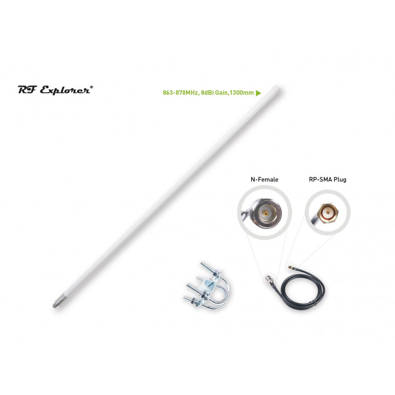 LoRa Fiberglass Antenna Kit 863-870MHz 8dBi 1300mm RF Explorer RFELA-4/88X Wireless & IoT19011249 SeeedStudio