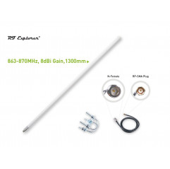 Kit de antena de fibra de vidrio LoRa 863-870MHz 8dBi 1300mm RF Explorer RFELA-4/88X Wireless & IoT 19011249 SeeedStudio