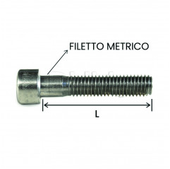 Vite 3x12 testa cilindrica con incasso a brugola inox Viti a testa cilindrica02080714 DHM