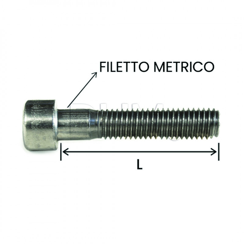 VITI M6 A BRUGOLA TESTA CILINDRICA TCEI UNI 5931 DIN 912 IN ACCIAIO 12