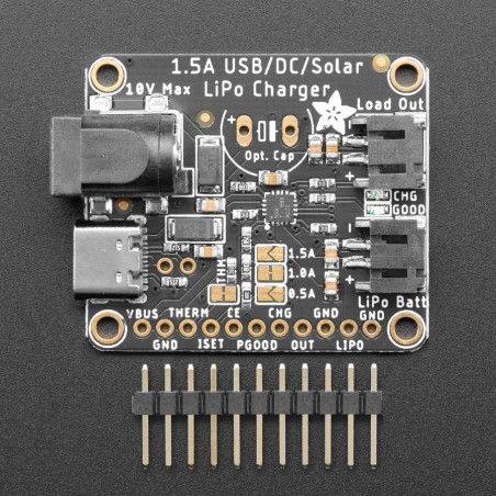 Adafruit Chargeur universel USB / DC / Solaire Lithium Ion/Polymère - bq24074