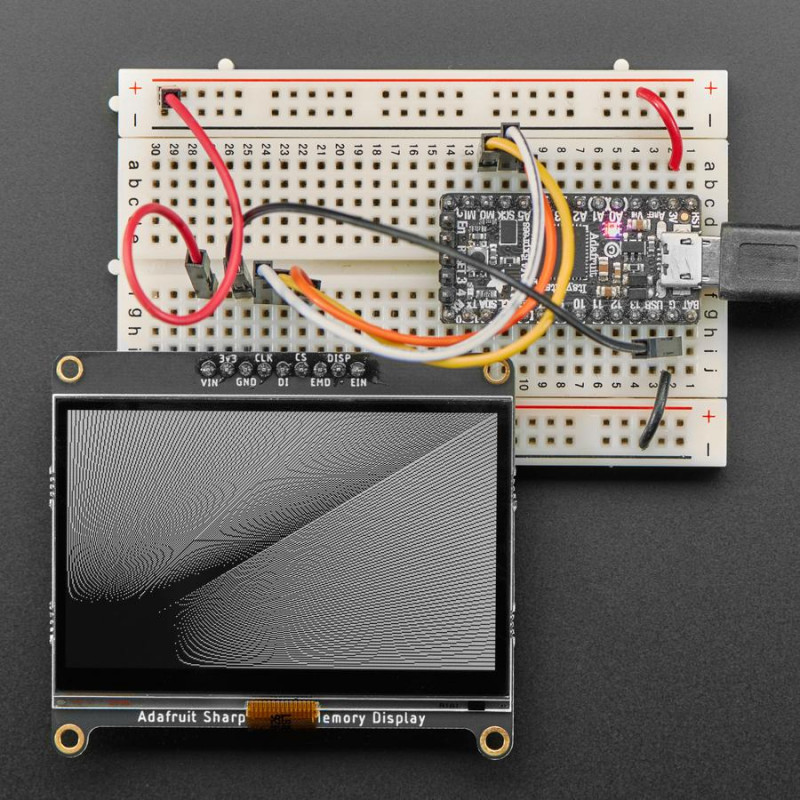 Adafruit SHARP Memory Display Breakout - 2,7" 400x240 Monochrom Adafruit 19040502 Adafruit