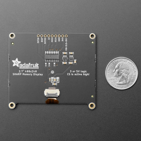 Adafruit SHARP Memory Display Breakout - 2,7" 400x240 Monochrom