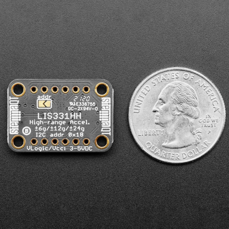 Adafruit LIS331 Triple-Axis Wide-Range ±24g Accelerometer - STEMMA ...