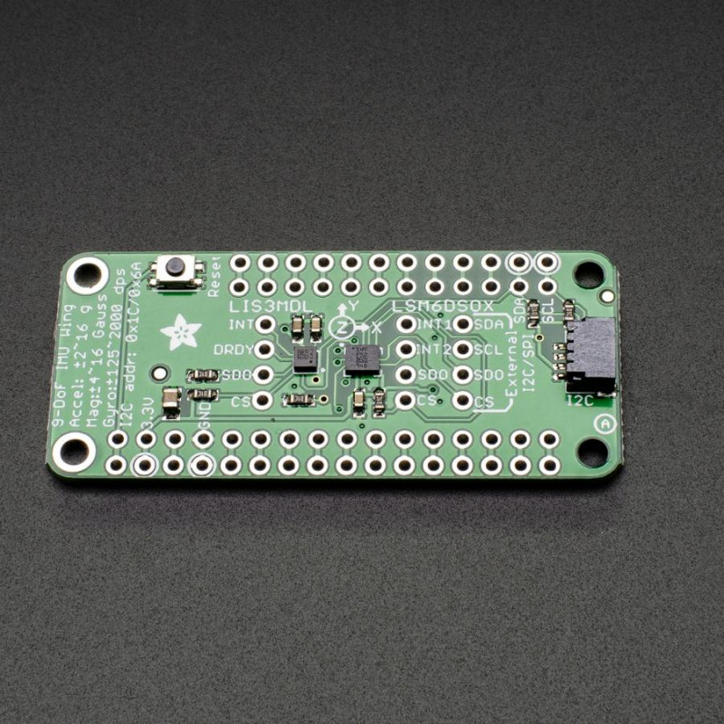 Adafruit LSM6DSOX + LIS3MDL FeatherWing - IMU de précision 9-DoF Adafruit 19040528 Adafruit