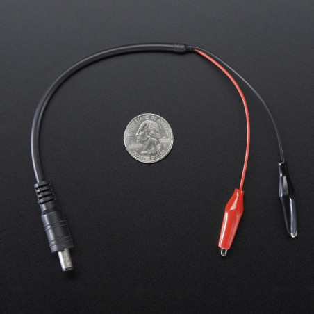 2.1mm DC Barrel Plug to Alligator Clips