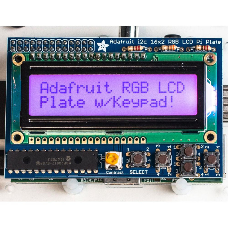 Adafruit Kit de teclado y pantalla LCD RGB 16x2 para Raspberry Pi - Negativo Adafruit 19040545 Adafruit