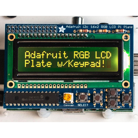 Adafruit Kit RGB 16x2 LCD et clavier pour Raspberry Pi - Négatif