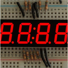 7-segment clock display - 0.56" digit height - Red Adafruit19040548 Adafruit