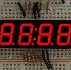 Pantalla de reloj de 7 segmentos - Altura de los dígitos de 0,56" - Rojo Adafruit 19040548 Adafruit