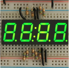 7-segment clock display - 0.56" digit height - Green Adafruit 19040549 Adafruit