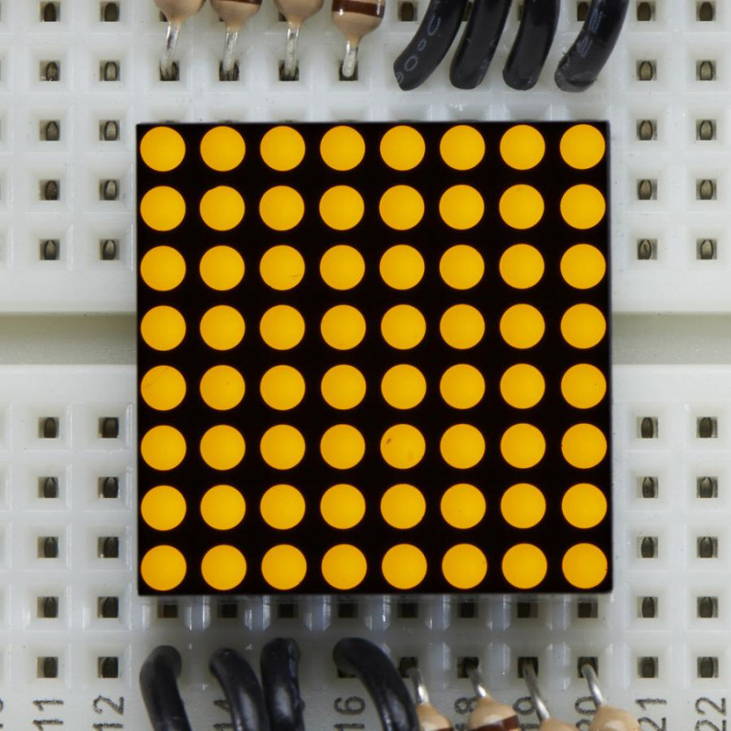 Matriz de LEDs amarillos 8x8 en miniatura Adafruit 19040554 Adafruit