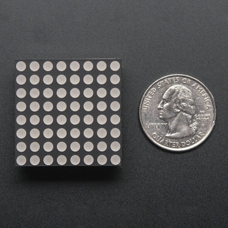 Small 1.2" 8x8 Ultra Bright Red LED Matrix - KWM-30881CVB