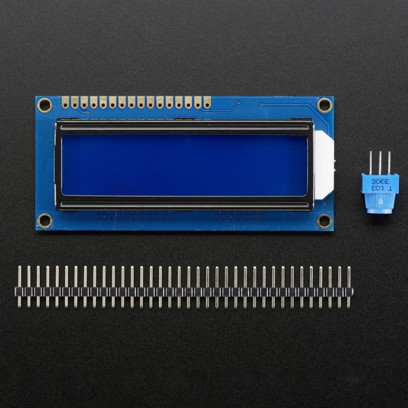 LCD estándar 16x2 + extras - blanco sobre azul Adafruit 19040561 Adafruit