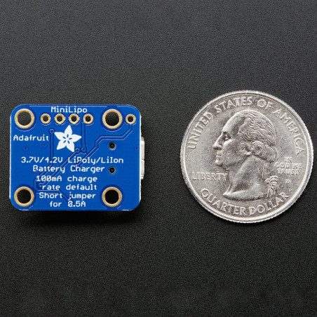 Adafruit Mini Lipo c/Mini-B USB Jack - Cargador USB LiIon/LiPoly - v1