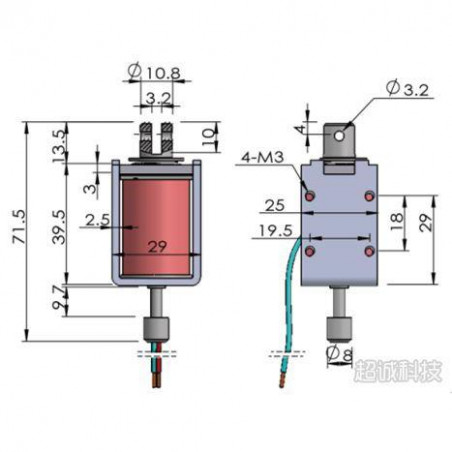 Large push-pull solenoid