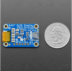 Écran OLED I2C monochrome 0,91" 128x32 - Compatible STEMMA QT / Qwiic Adafruit 19040595 Adafruit