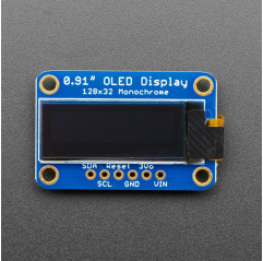 Écran OLED I2C monochrome 0,91" 128x32 - Compatible STEMMA QT / Qwiic Adafruit 19040595 Adafruit