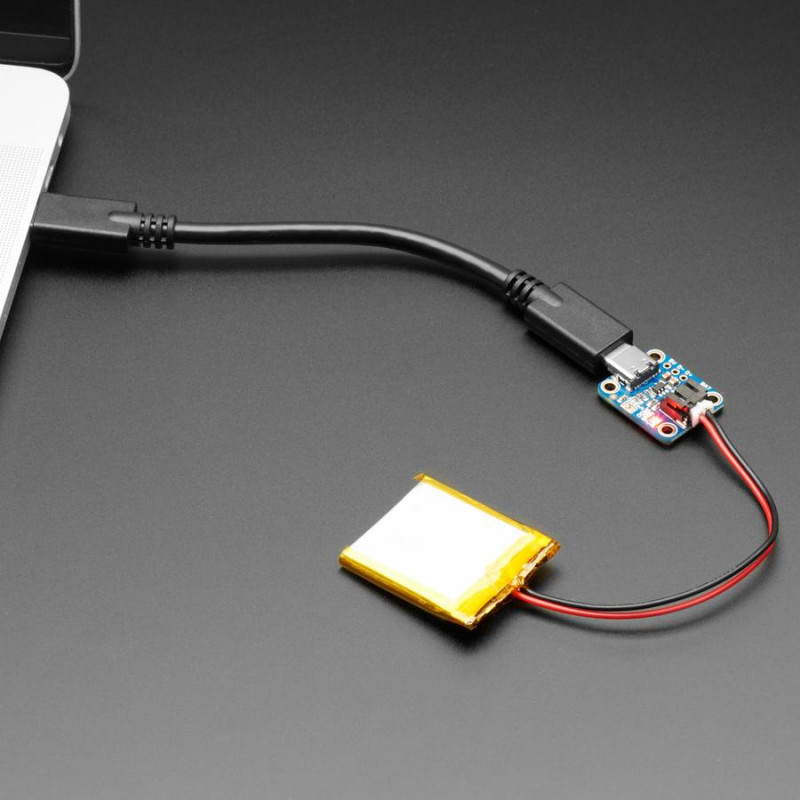 Adafruit Cargador Micro-Lipo para baterías LiPoly con conector USB tipo C Adafruit 19040605 Adafruit