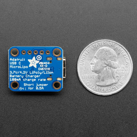 Adafruit Micro-Lipo-Ladegerät für LiPoly Batt mit USB Typ C Anschluss