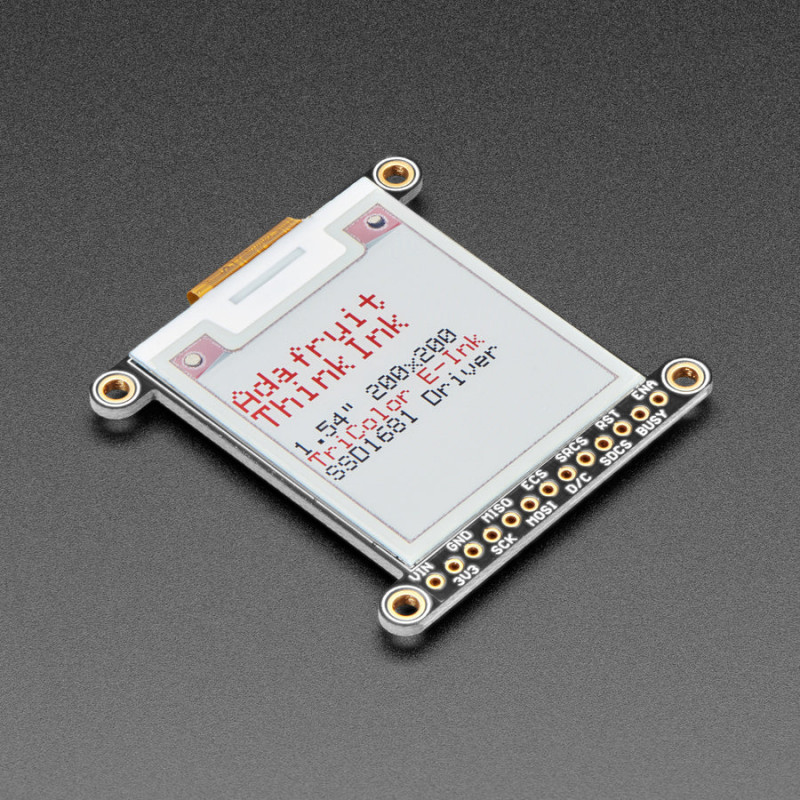 Adafruit 1.54" Tri-Color eInk / ePaper 200x200 Display with SRAM - SSD1681 Driver Adafruit19040631 Adafruit