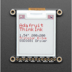 Adafruit 1.54" Tri-Color eInk / ePaper 200x200 Display with SRAM - SSD1681 Driver Adafruit 19040631 Adafruit
