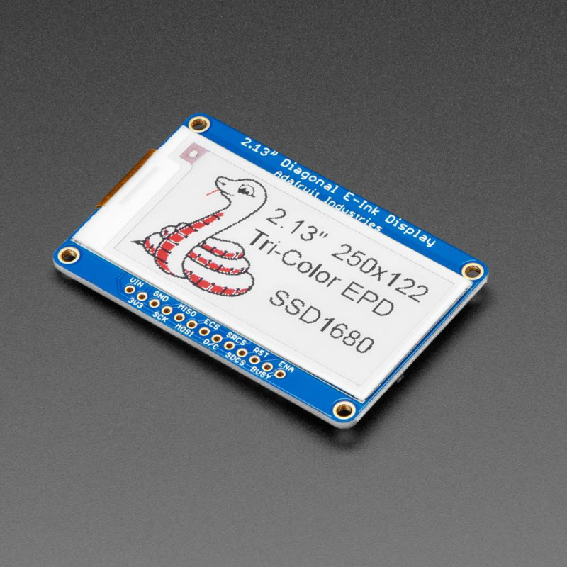 Adafruit 2.13" 250x122 Tri-Color eInk / ePaper Display with SRAM - SSD1680 Driver Adafruit 19040635 Adafruit