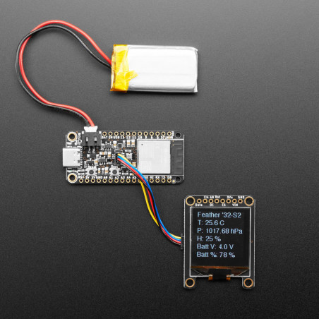 Adafruit ESP32-S2 Feather avec capteur BME280 - STEMMA QT - 4MB Flash + 2 MB PSRAM