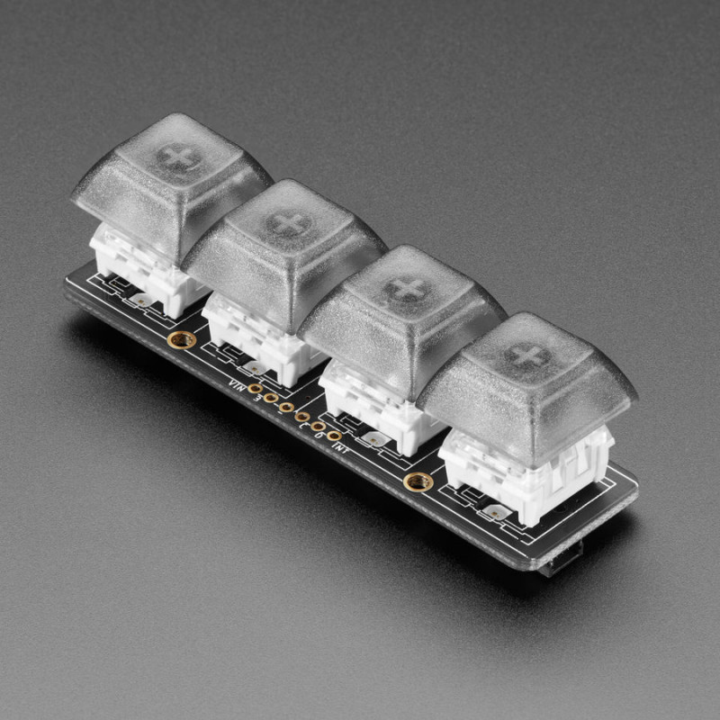 NeoKey 1x4 QT I2C - Quatre interrupteurs à touches mécaniques avec NeoPixels - STEMMA QT / Qwiic Adafruit 19040664 Adafruit