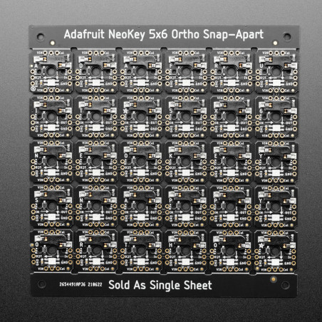 NeoKey 5x6 Ortho Snap-Apart Mechanical Key Switches w/ NeoPixel - Para interruptores compatibles con MX