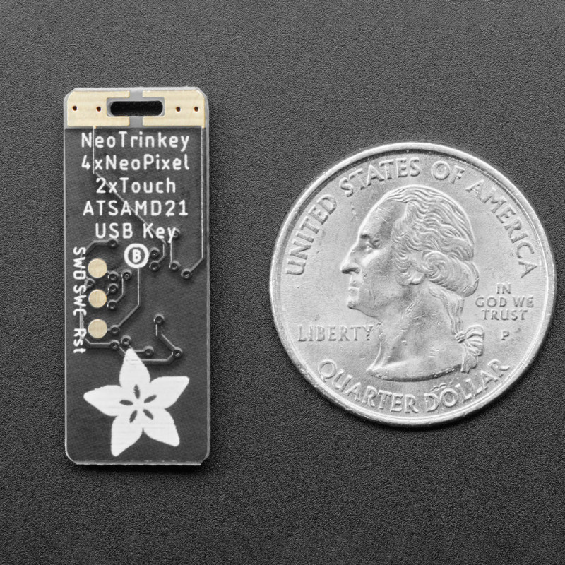 Adafruit Neo Trinkey, SAMD21 Cortex M0 + USB Cle Avec 4