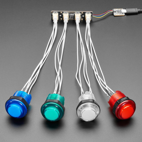 Adafruit LED Arcade Button 1x4 - STEMMA QT I2C Breakout - STEMMA QT / Qwiic