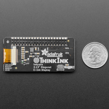 Adafruit Capot d'encre électronique monochrome de 2,13 pouces pour Raspberry Pi - THINK INK