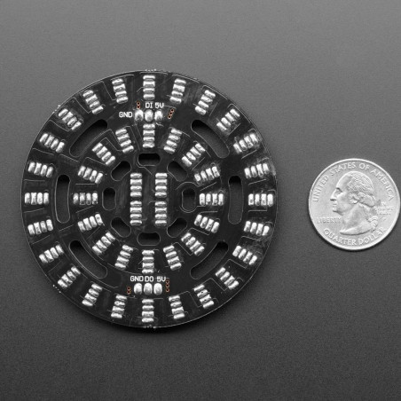 Tableau NeoPixel à triple anneau avec 44 LEDs à trou - 66mm de diamètre