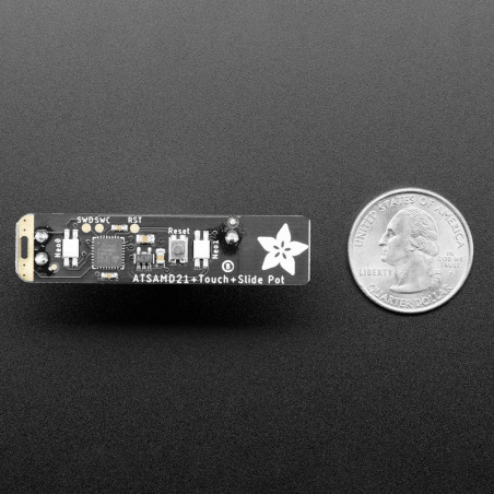 Adafruit Slider Trinkey - Potentiomètre à glissière USB NeoPixel