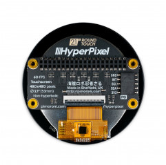 HyperPixel 2.1 Round - Pantalla de alta resolución para Raspberry Pi - Táctil Pimoroni 19030322 PIMORONI