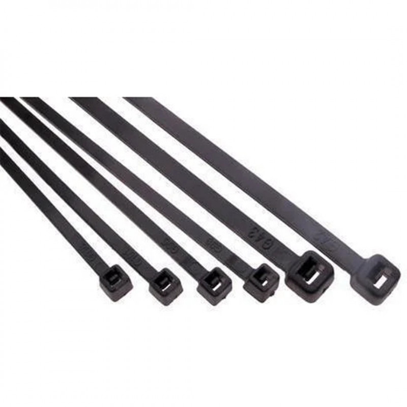 Black nylon cable tie 100x2.5 mm Cable ties 19490029 Qtech