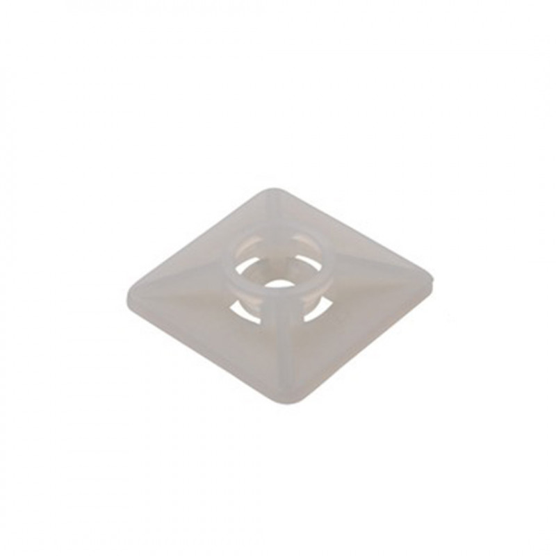 Plaques carrées bidirectionnelles en nylon naturel 27x27 mm Attaches de câble 19490050 Qtech